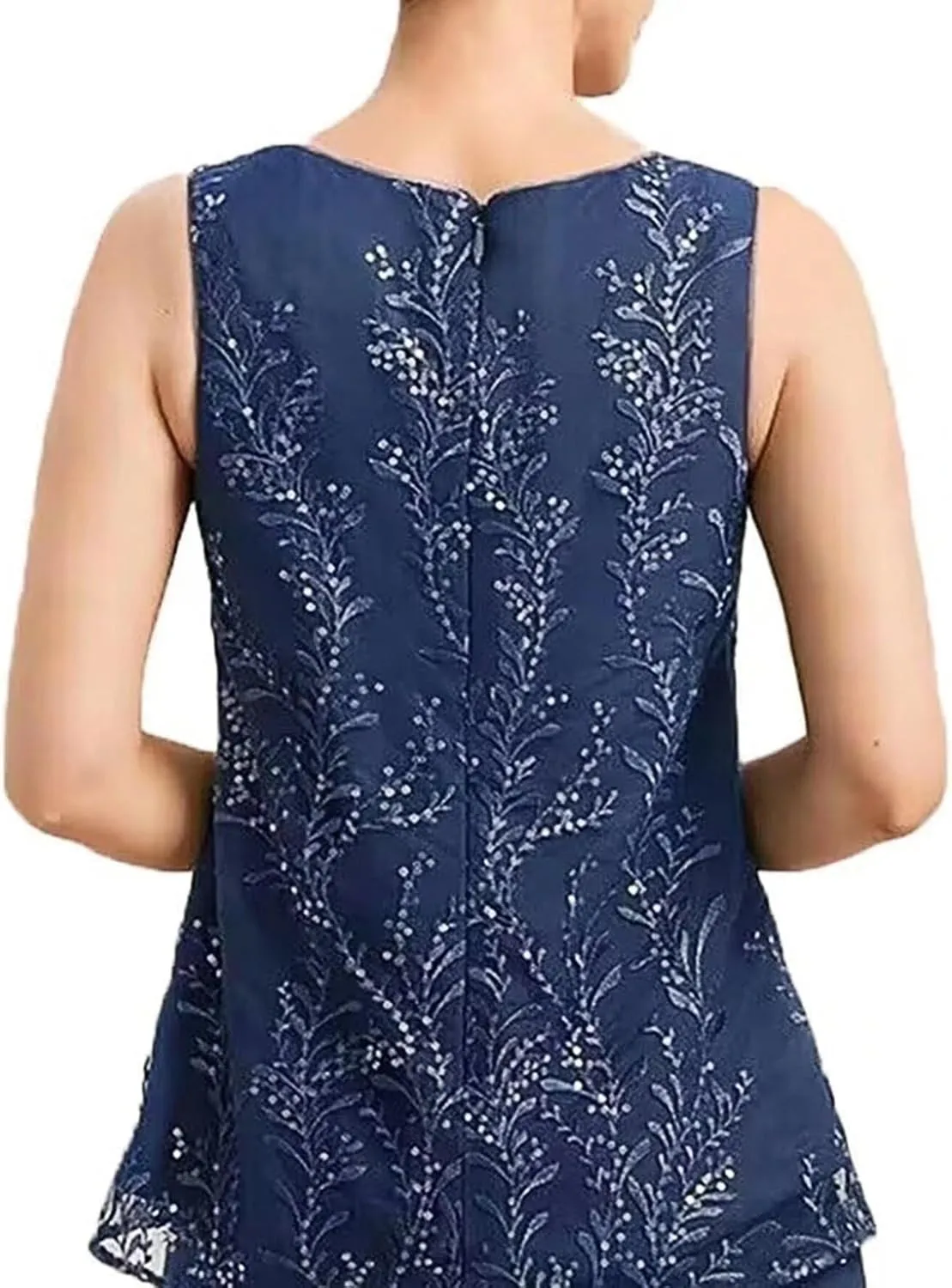 2 Pieces Mother of The Bride Dresses for Wedding 3/4 Long Sleeves Chiffon Formal Dress for Women 2025