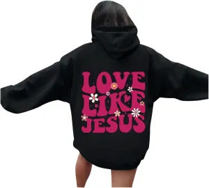 2025 Women Pink Palm Puff Hoodie Cute Teen Girls Graphic Hoodies Pullover Sweatshirts Y2k Preppy Oversized Sweatshirt