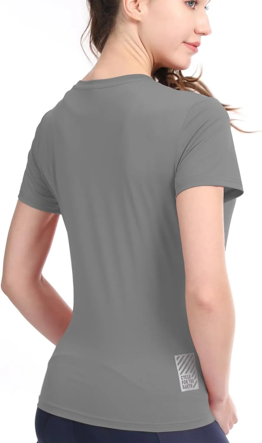 3-5 Pack Workout Shirts Women Running Quick Dry Crew Neck Gym Moisture Wicking T-Shirts Athletic Yoga Tee Top UPF 50 