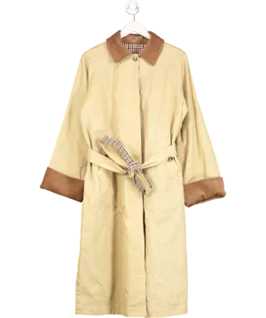 Aligne Beige Barnaby Reversible Check Trench Coat UK S