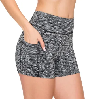 ALWAYS Women's Bike Shorts with Pockets - High Waist Compression Running Workout Athletic Yoga Shorts