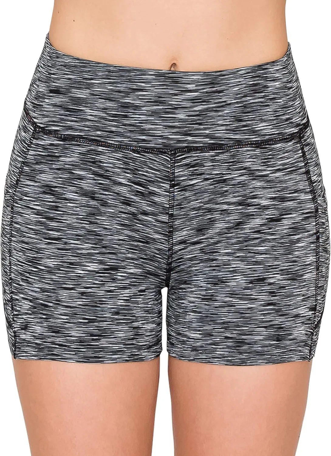 ALWAYS Women's Bike Shorts with Pockets - High Waist Compression Running Workout Athletic Yoga Shorts
