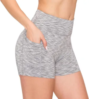 ALWAYS Women's Bike Shorts with Pockets - High Waist Compression Running Workout Athletic Yoga Shorts