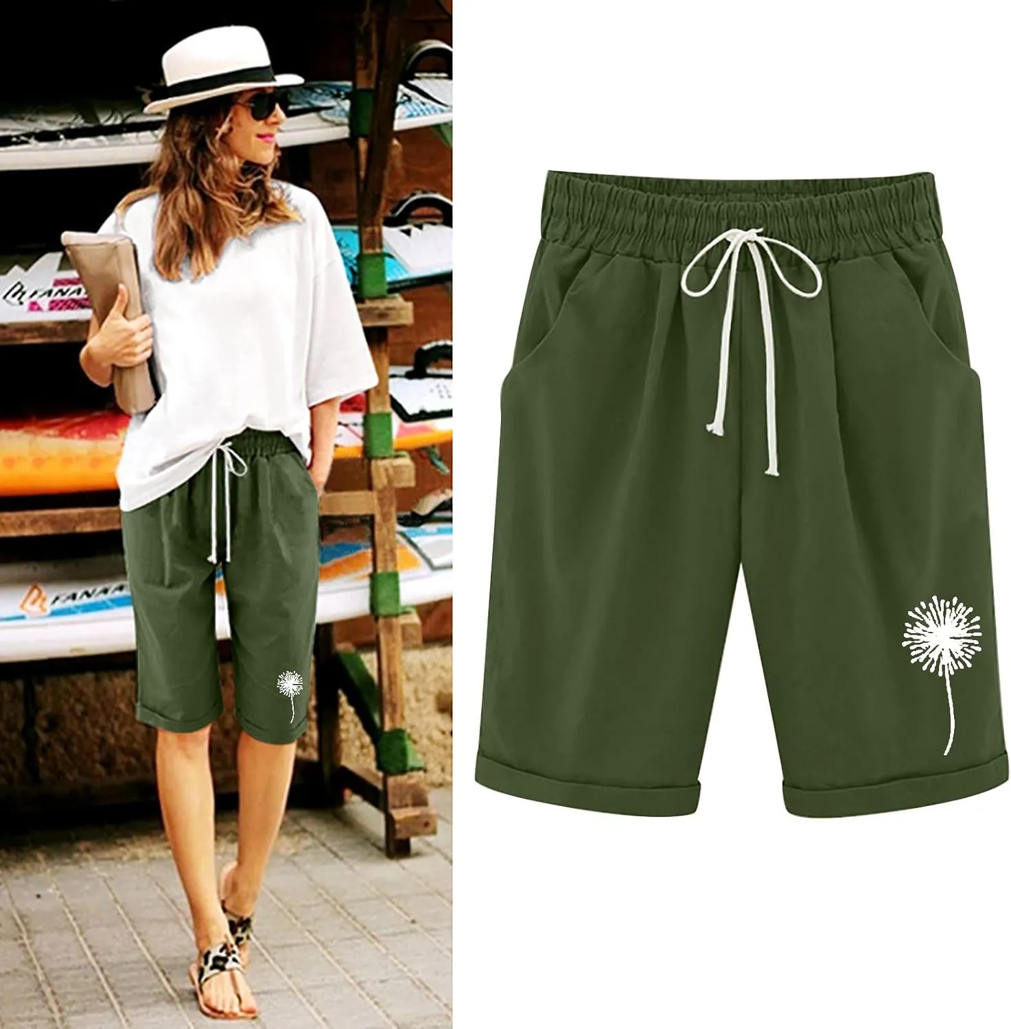 Athletic Shorts for Women Pants Shorts Lacing Beach Workout with Pocket Five Point Lighweight Athletic Shorts for