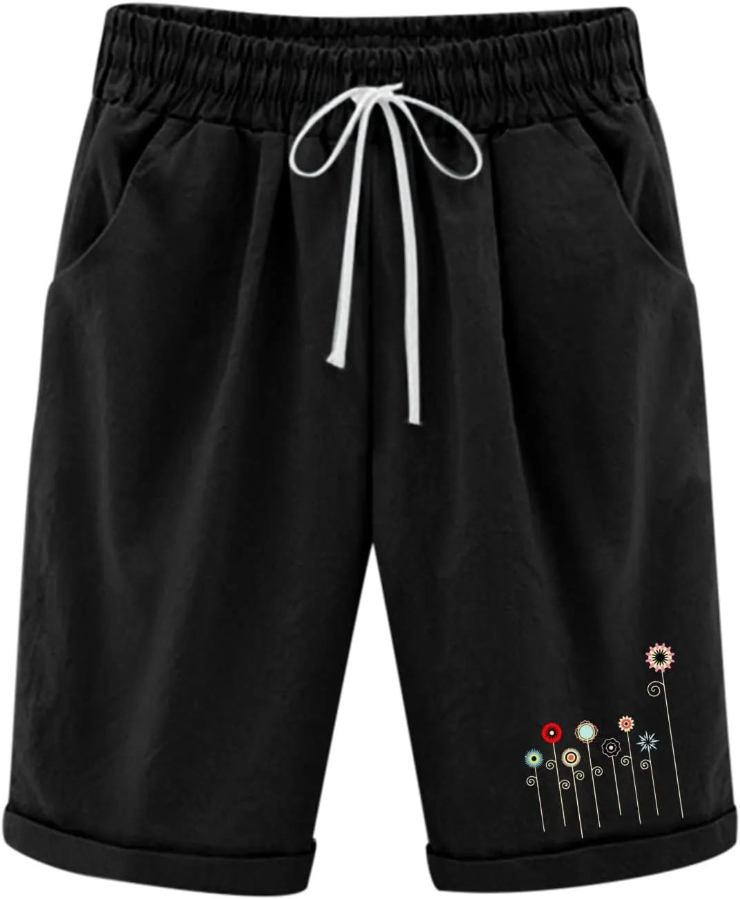Athletic Shorts for Women Pants Shorts Lacing Beach Workout with Pocket Five Point Lighweight Athletic Shorts for