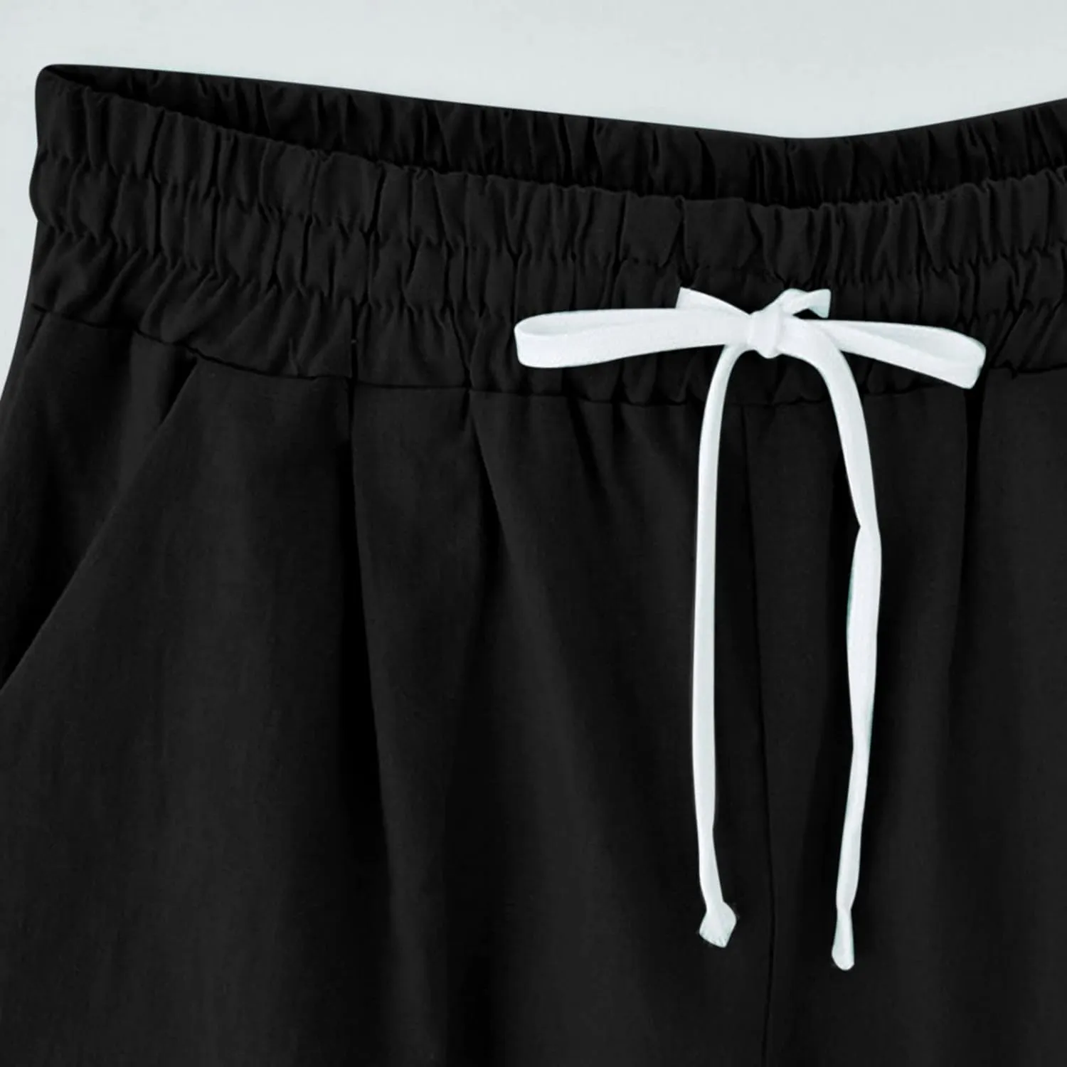 Athletic Shorts for Women Pants Shorts Lacing Beach Workout with Pocket Five Point Lighweight Athletic Shorts for