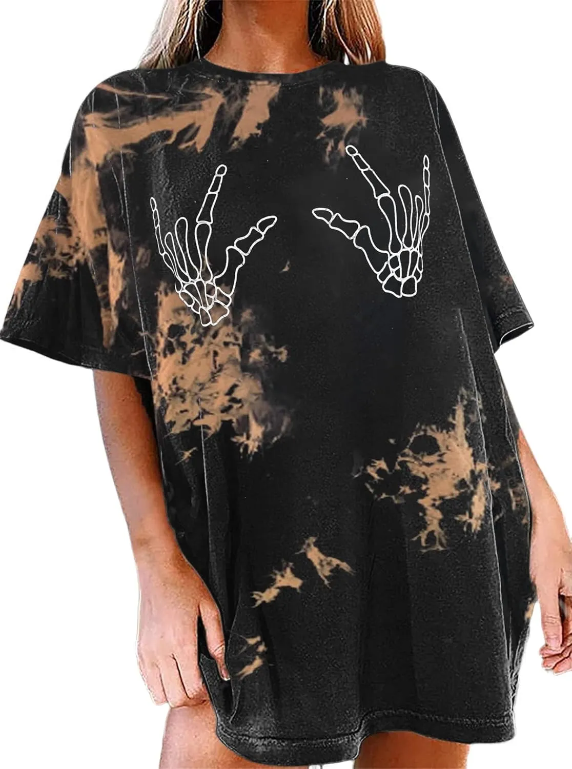 Avanova Women Graphic Letter Print Oversized T Shirt Short Sleeve Casual Summer Loose Fit Tee Top