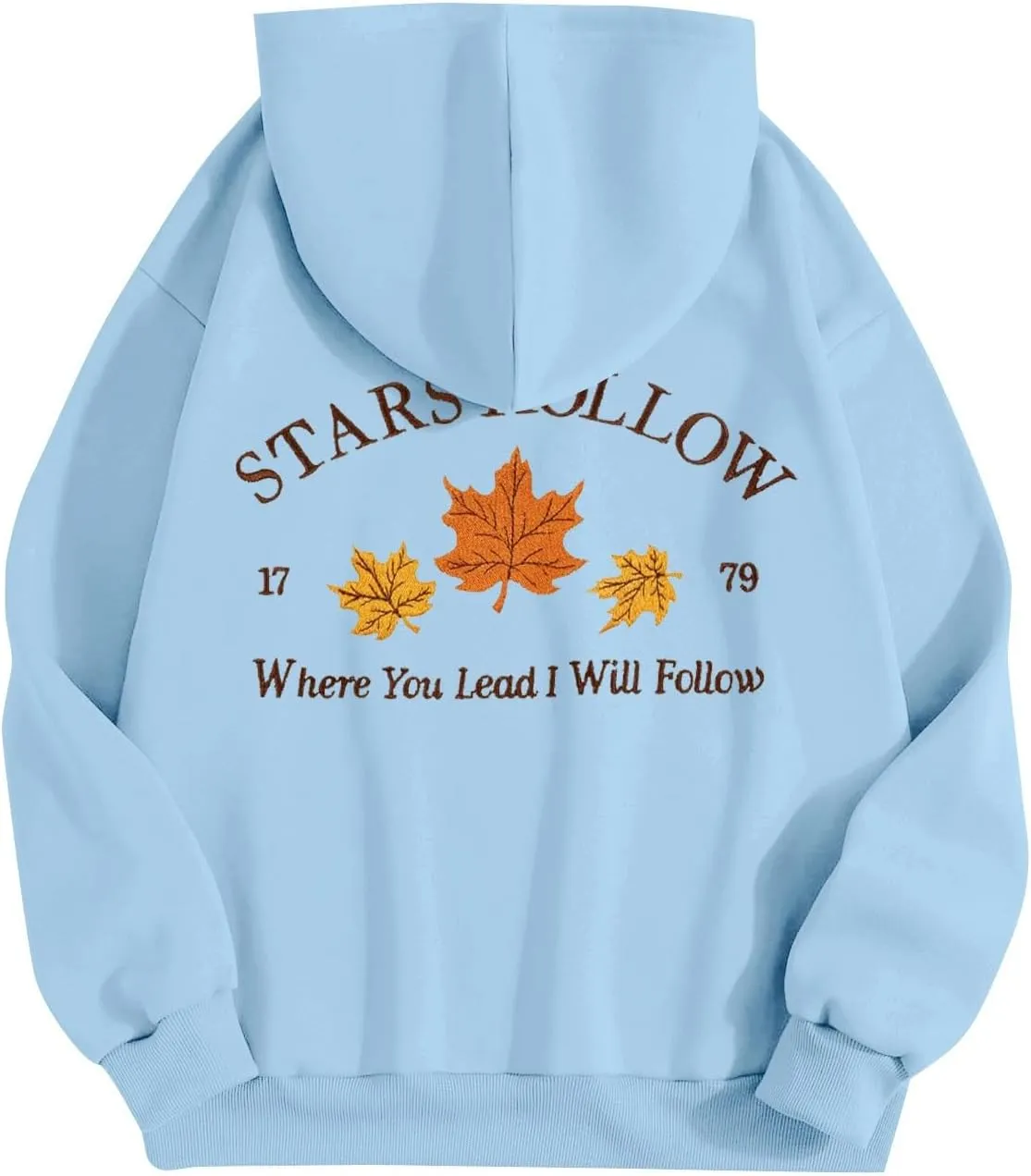 Azeralia Hoodies for Women Long Sleeve Round Neck Sweatshirt Luke's Funny Graphic Pullover Comfortable Basic Top