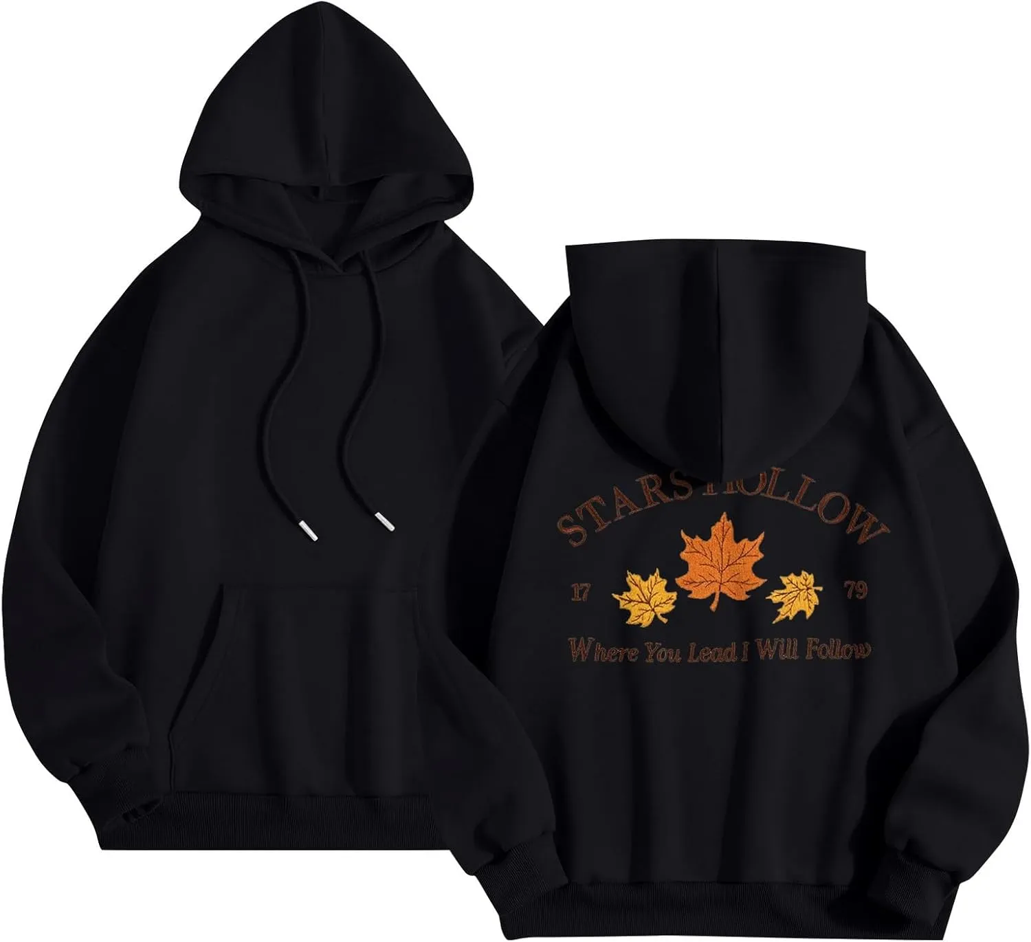 Azeralia Hoodies for Women Long Sleeve Round Neck Sweatshirt Luke's Funny Graphic Pullover Comfortable Basic Top