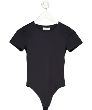 Babaton Black Contour Crew Short Sleeve Bodysuit UK S