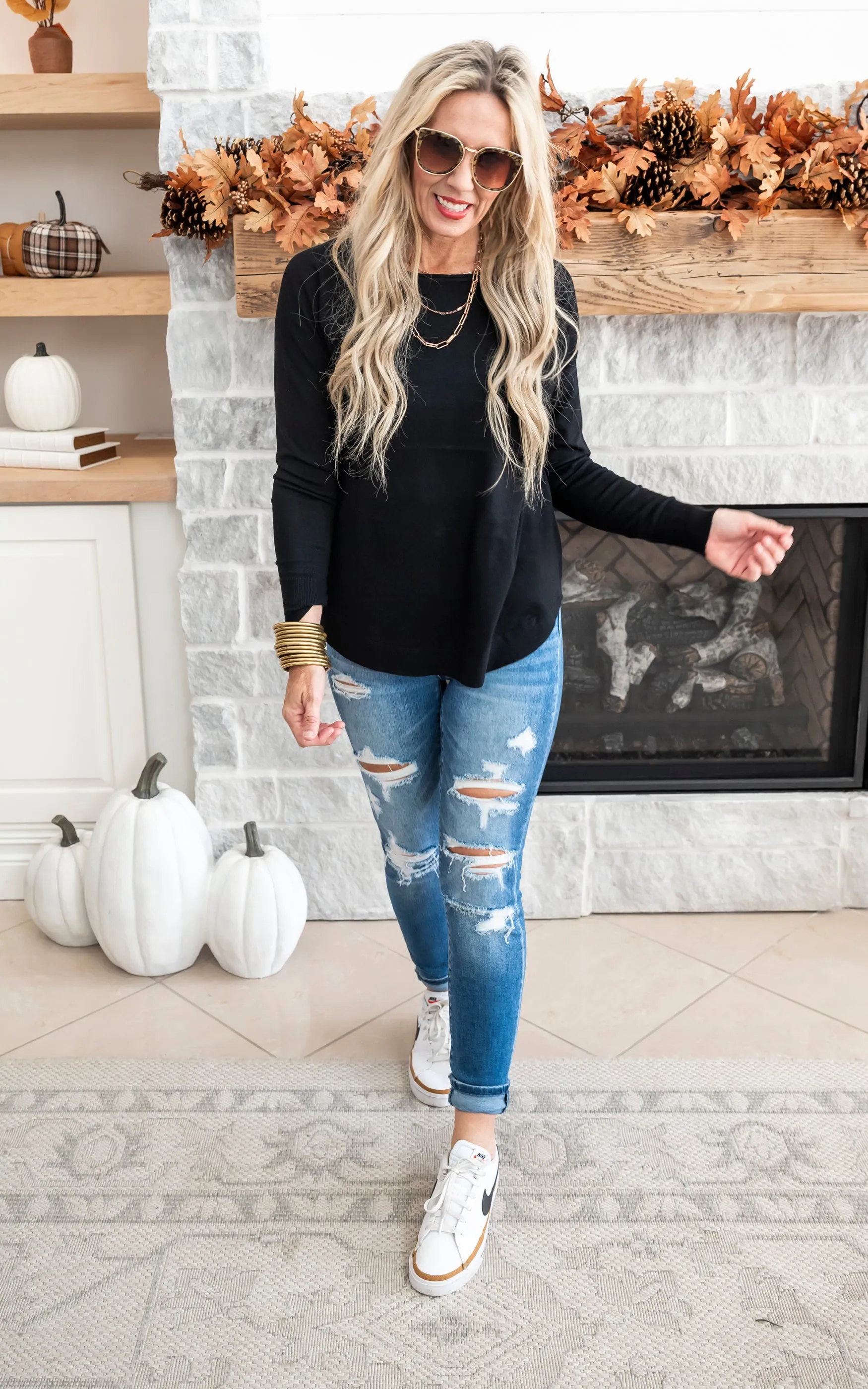 Basic Boat Neck High Low Sweater
