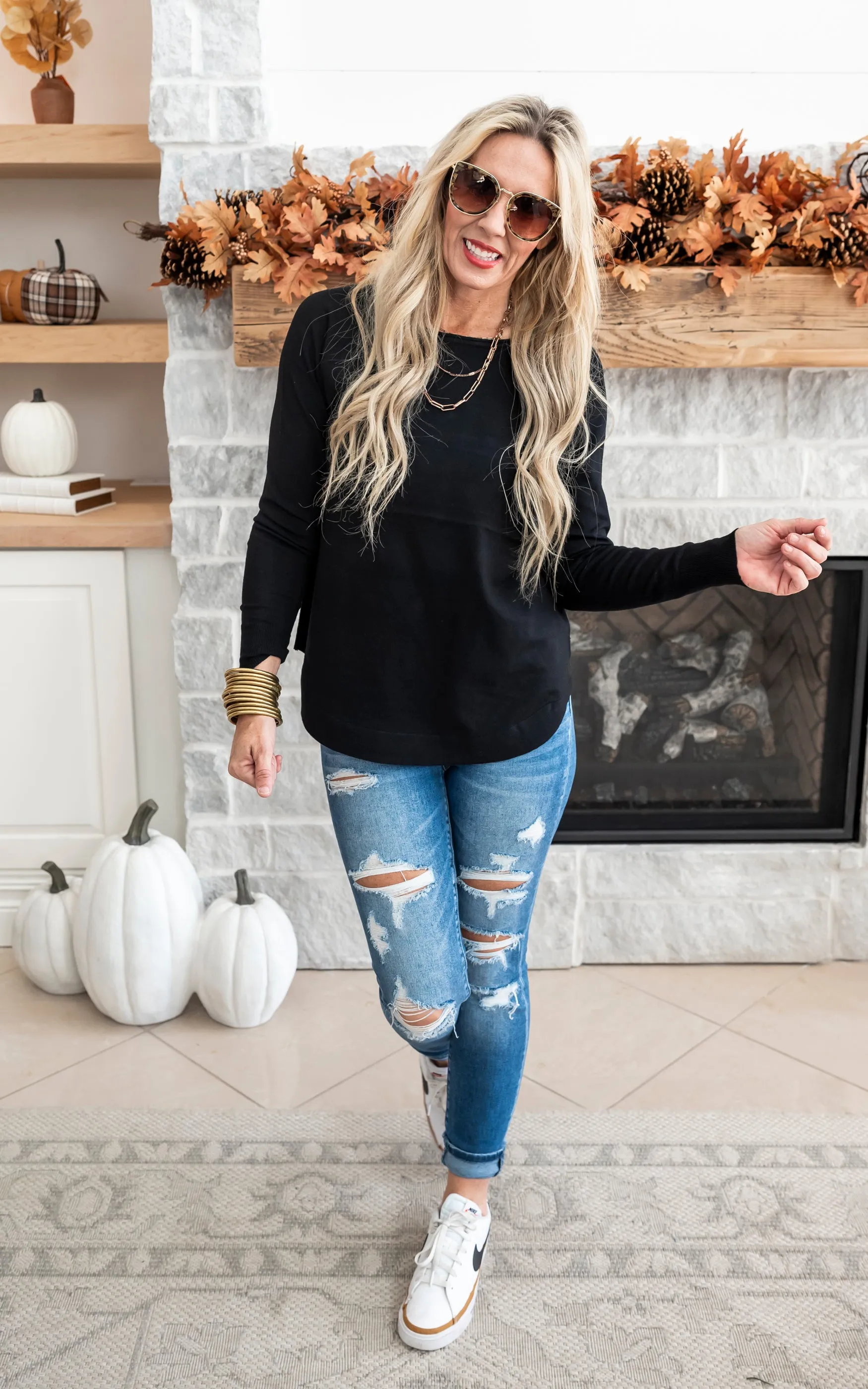 Basic Boat Neck High Low Sweater