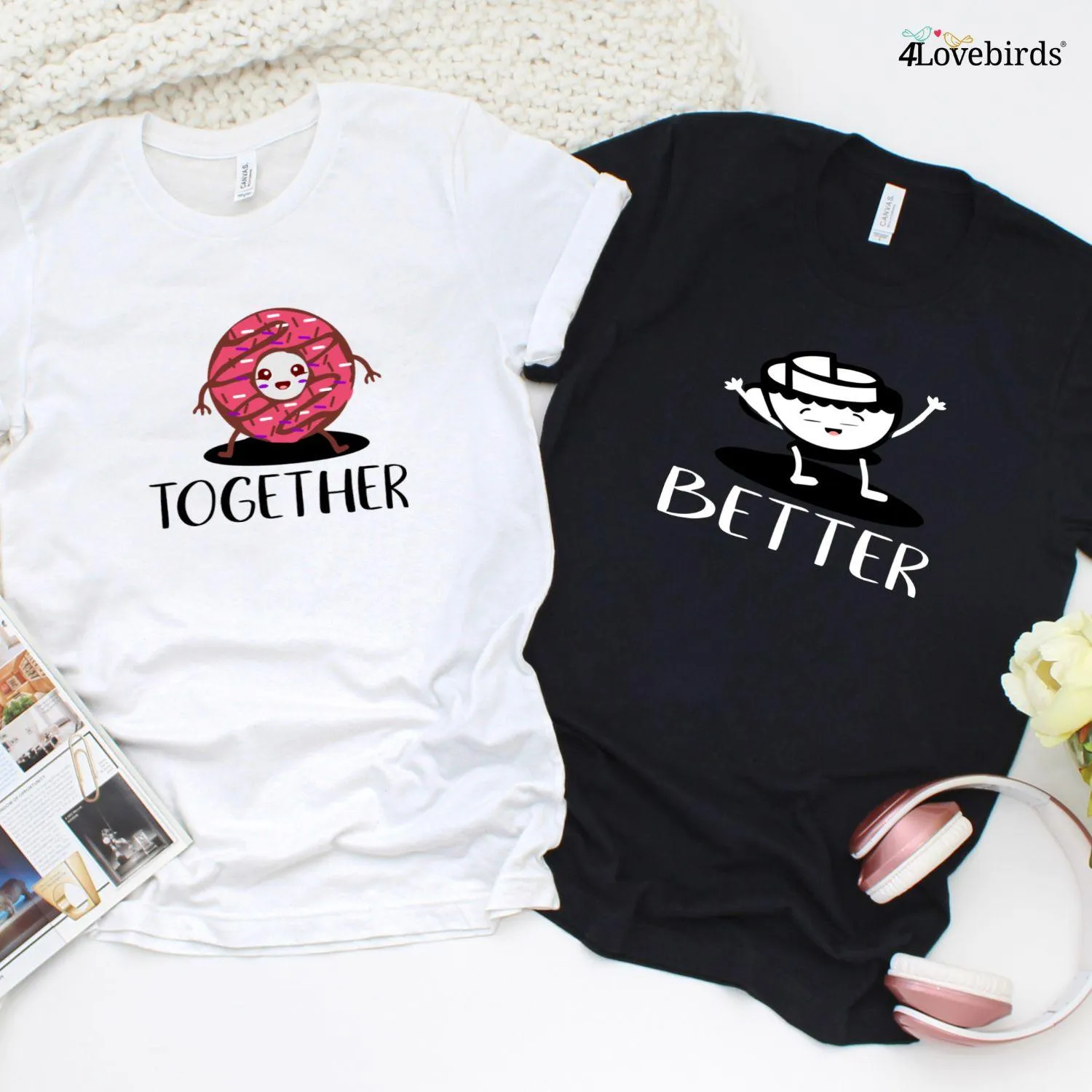 Better Together Coffee & Donut Cutely Coordinated Matching Outfit Set