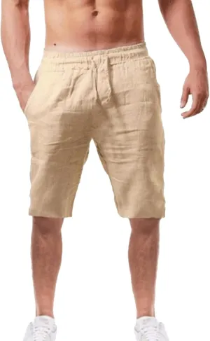 Black Shorts Men Cotton Men's Solid Summer Fashionable Men's pants Mens White Shorts Mens Stretch Cargo Mens Linen