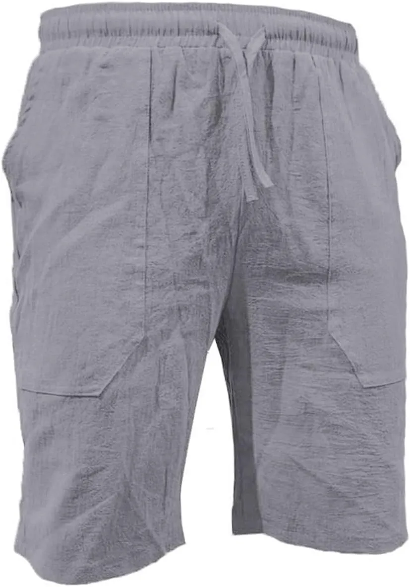 Black Shorts Men Cotton Men's Solid Summer Fashionable Men's pants Mens White Shorts Mens Stretch Cargo Mens Linen