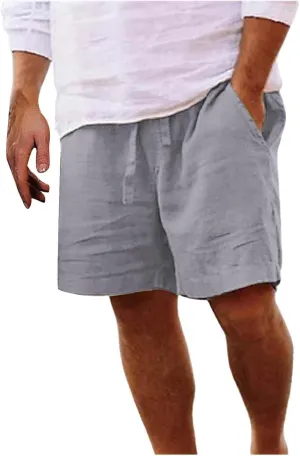 Black Shorts Men Cotton Men's Solid Summer Fashionable Men's pants Mens White Shorts Mens Stretch Cargo Mens Linen