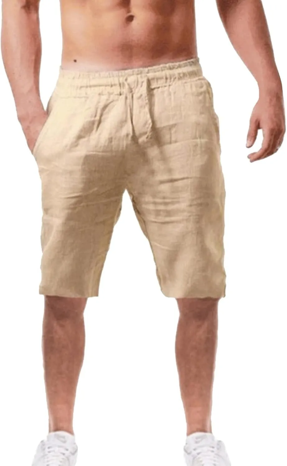 Black Shorts Men Cotton Men's Solid Summer Fashionable Men's pants Mens White Shorts Mens Stretch Cargo Mens Linen