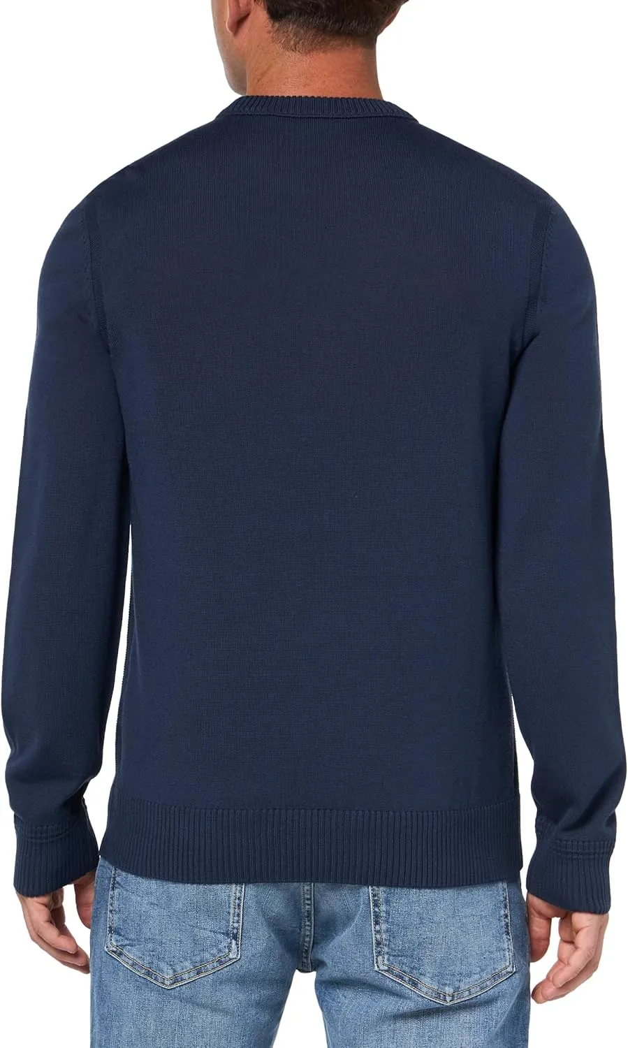 BOSS Men's Small Logo Wool Blend Sweater