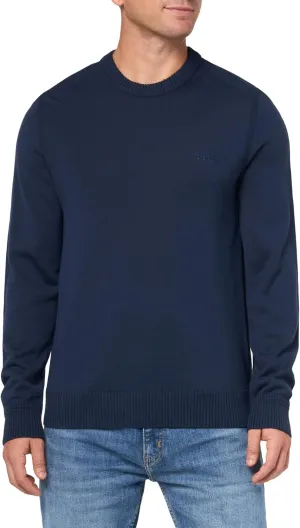 BOSS Men's Small Logo Wool Blend Sweater