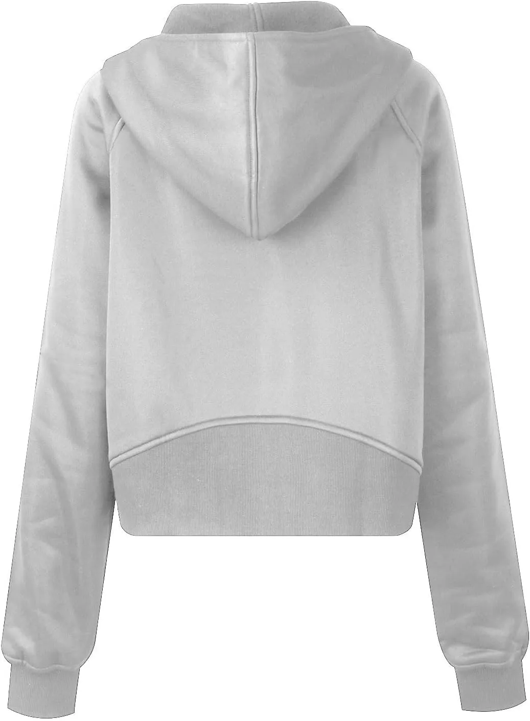 Ceboyel Women Full Zip Up Cropped Hoodie Oversized Sweatshirt Trendy Y2K Fleece Jackets Fall Winter Outfits Clothes 2023