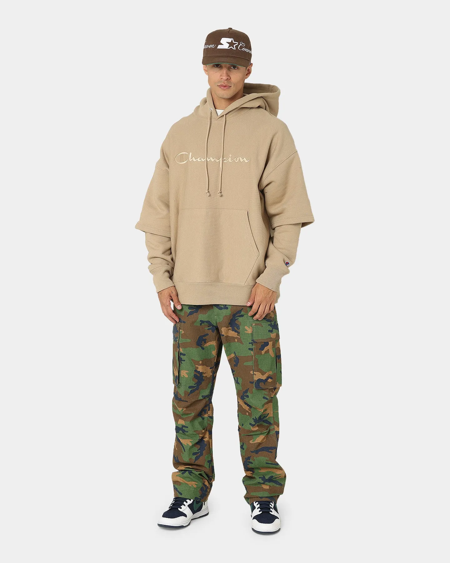 Champion Reverse Weave Double Layer Hoodie Country Walnut