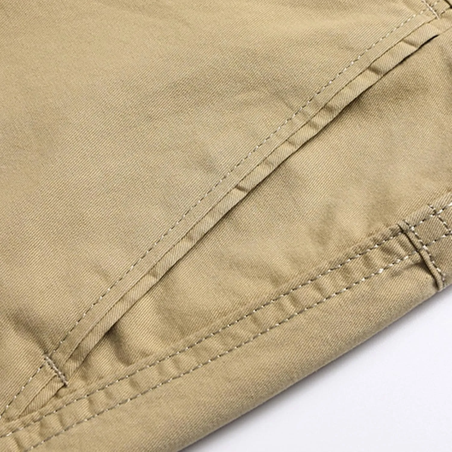 Cotton Mens Chino Shorts Tailored Casual Side Pockets Chino Shorts Summer Office(Available in Plus Size)