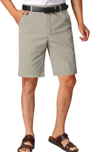 Cotton Mens Chino Shorts Tailored Casual Side Pockets Chino Shorts Summer Office(Available in Plus Size)