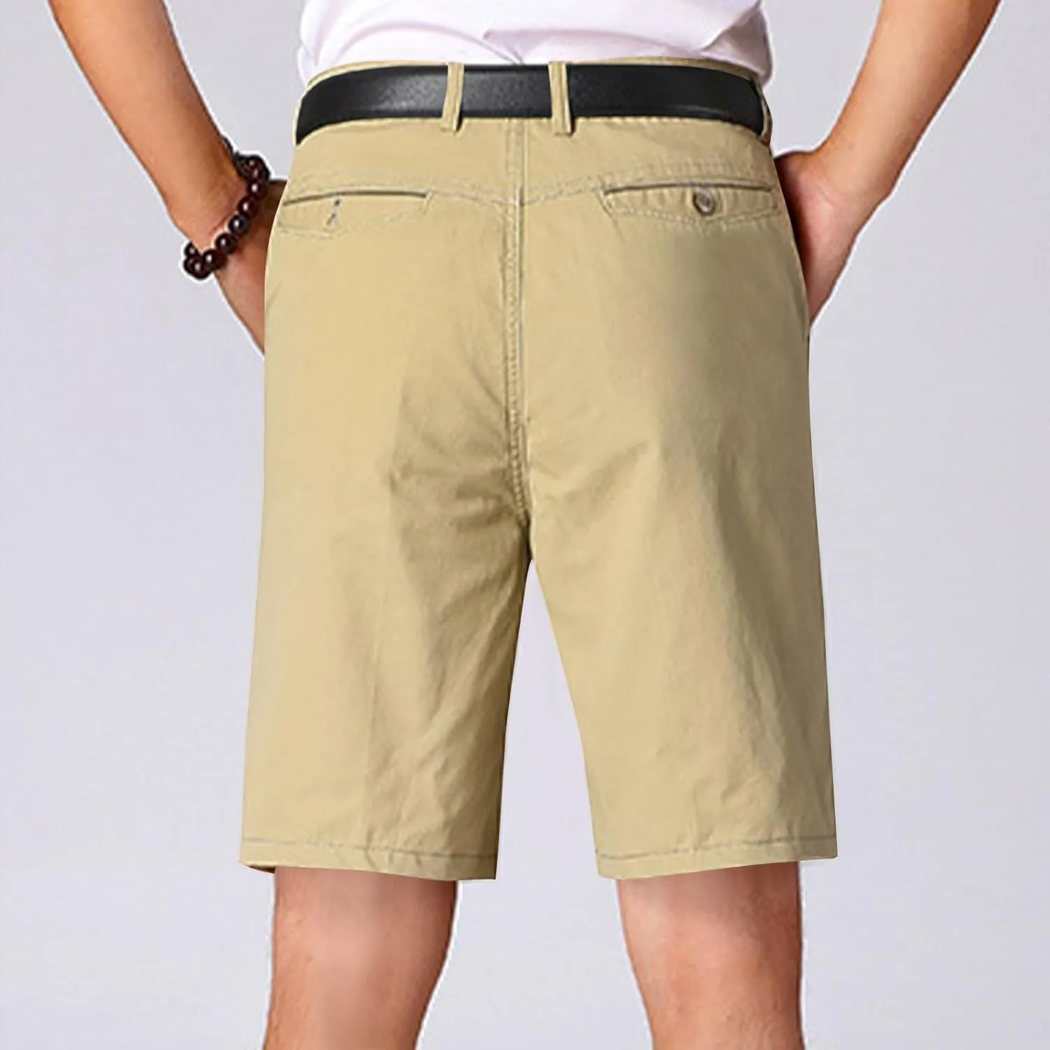 Cotton Mens Chino Shorts Tailored Casual Side Pockets Chino Shorts Summer Office(Available in Plus Size)