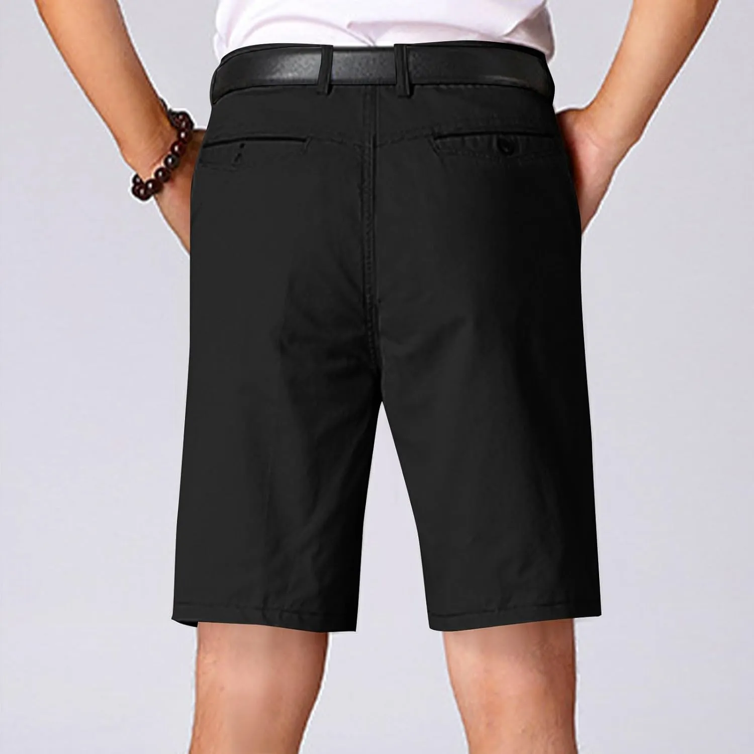 Cotton Mens Chino Shorts Tailored Casual Side Pockets Chino Shorts Summer Office(Available in Plus Size)