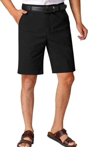 Cotton Mens Chino Shorts Tailored Casual Side Pockets Chino Shorts Summer Office(Available in Plus Size)