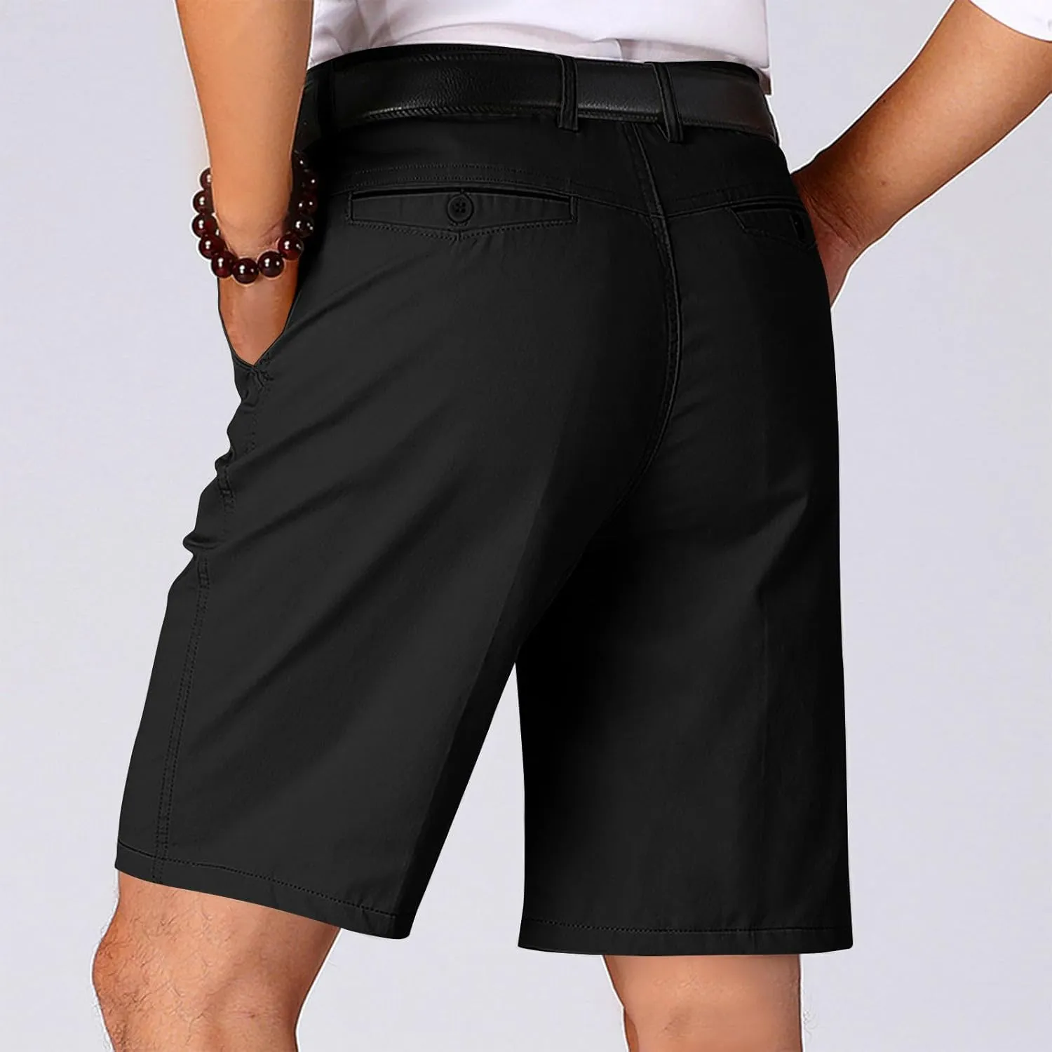 Cotton Mens Chino Shorts Tailored Casual Side Pockets Chino Shorts Summer Office(Available in Plus Size)