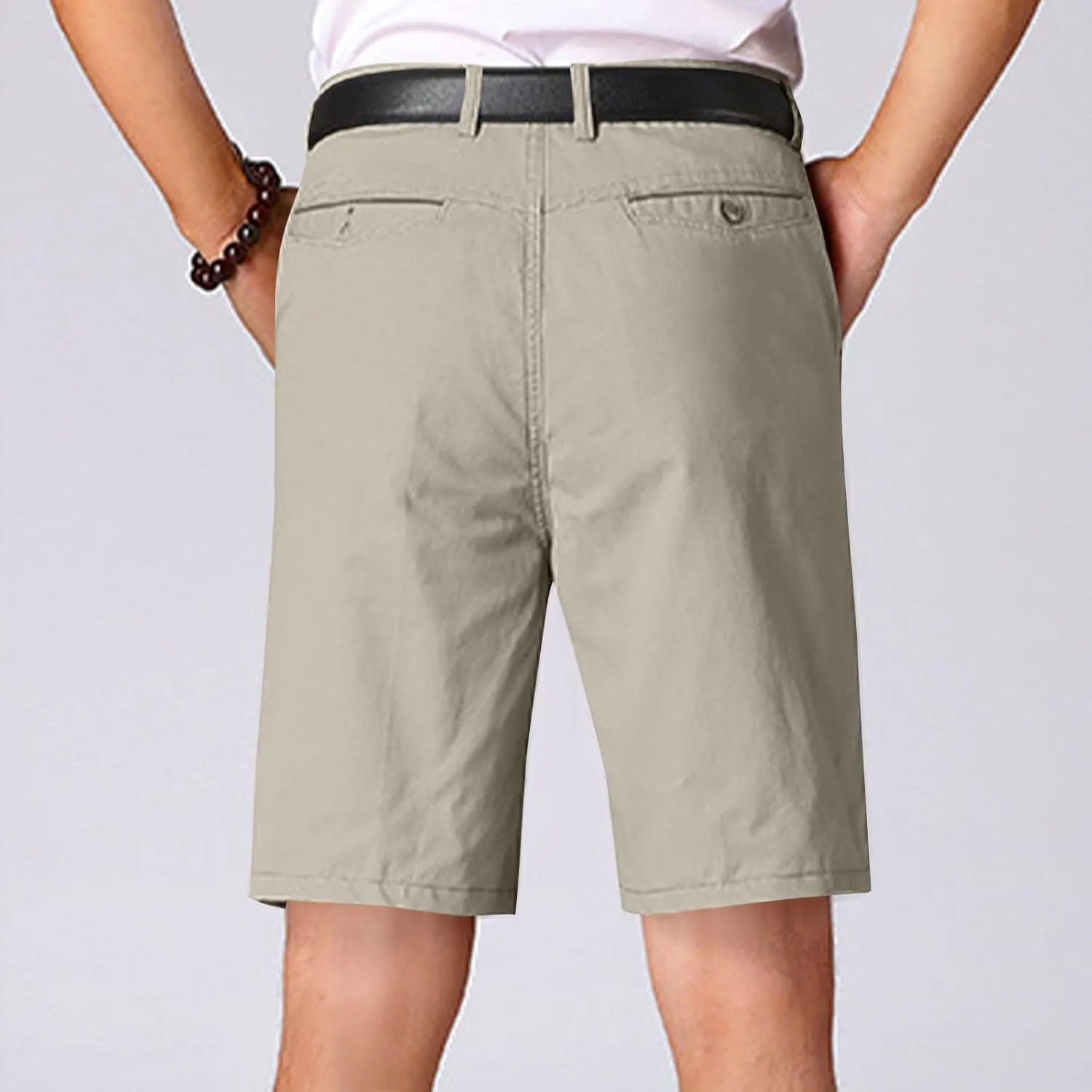 Cotton Mens Chino Shorts Tailored Casual Side Pockets Chino Shorts Summer Office(Available in Plus Size)
