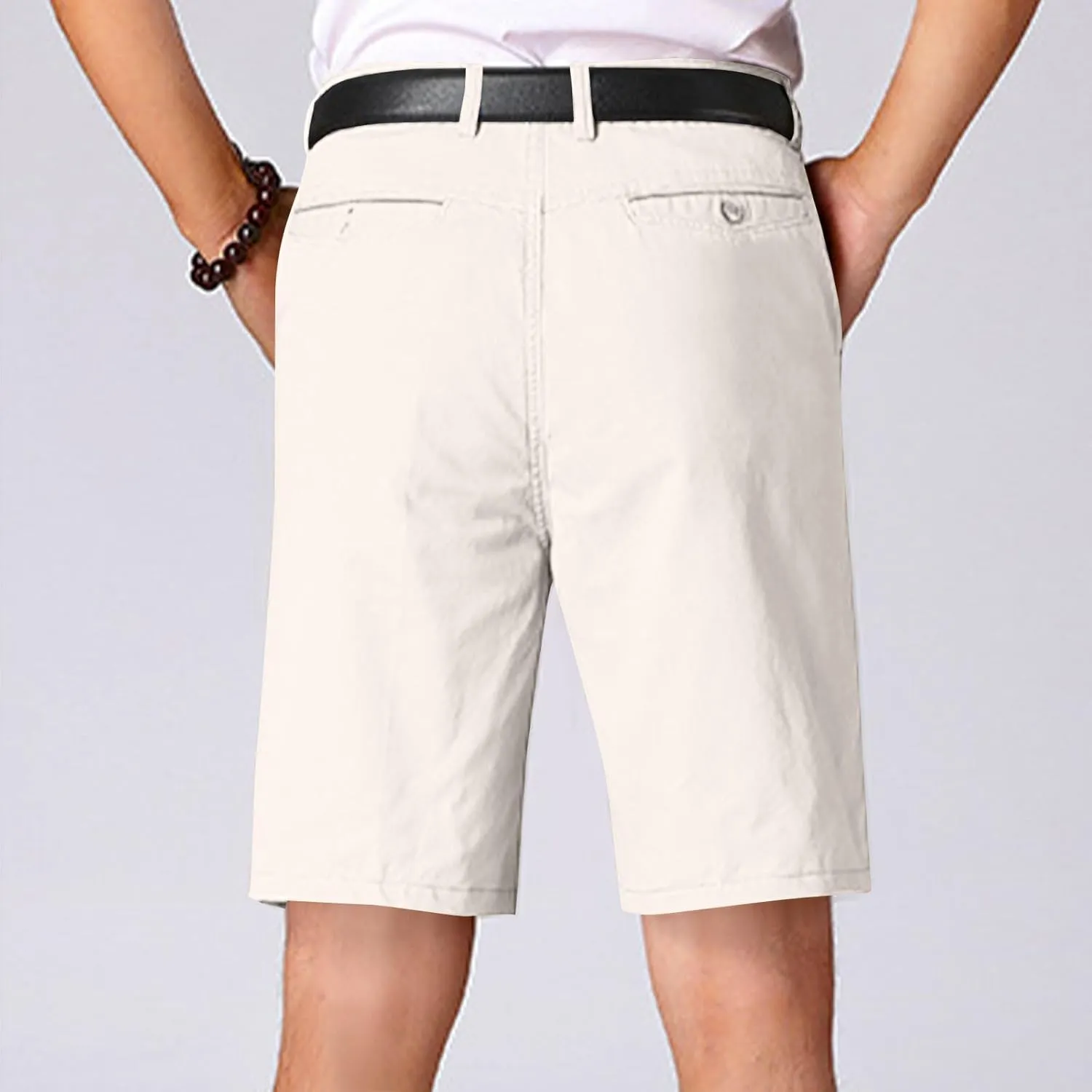 Cotton Mens Chino Shorts Tailored Casual Side Pockets Chino Shorts Summer Office(Available in Plus Size)