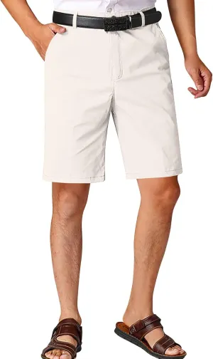 Cotton Mens Chino Shorts Tailored Casual Side Pockets Chino Shorts Summer Office(Available in Plus Size)