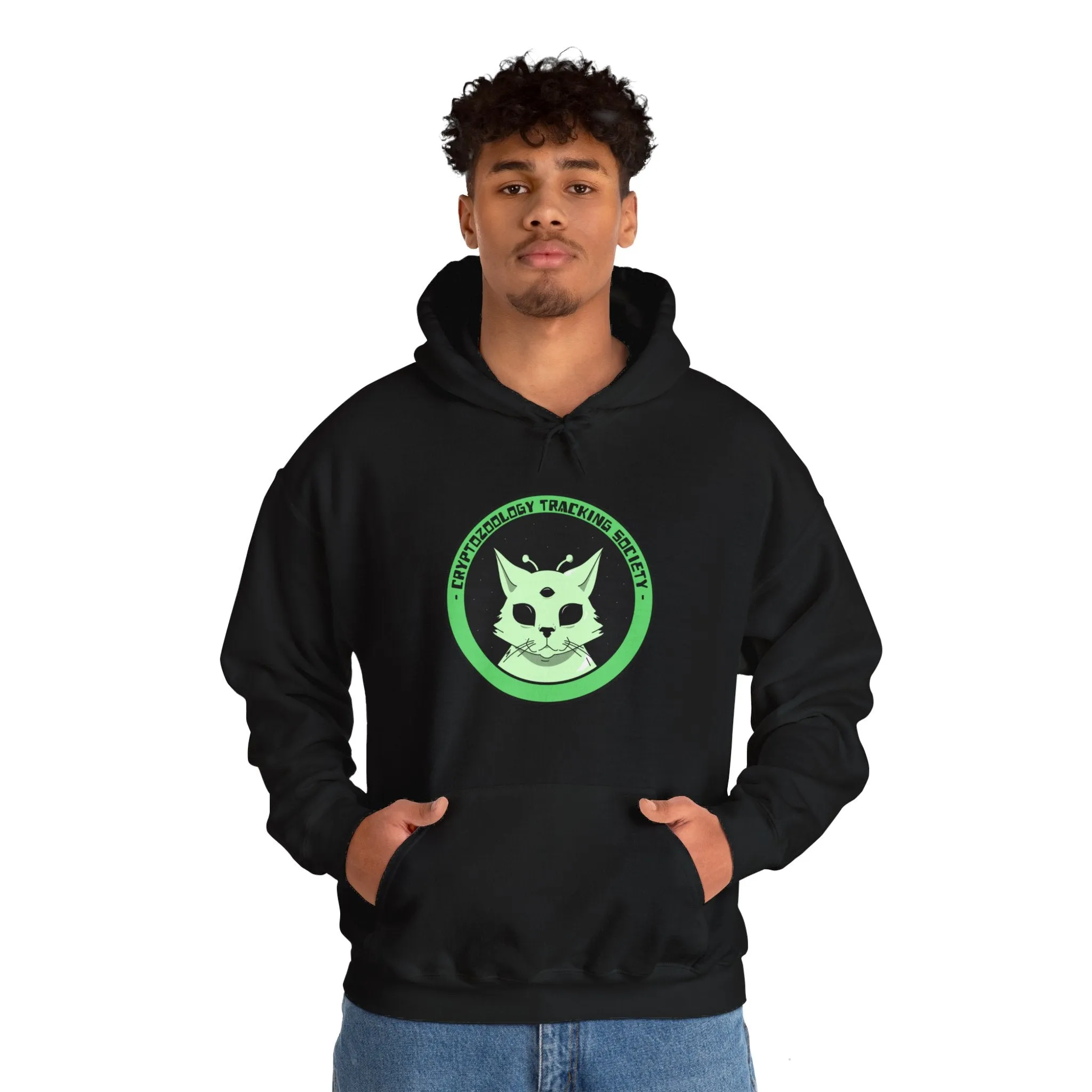 Cryptozoology Tracking Society Funny Cat Alien Hoodie