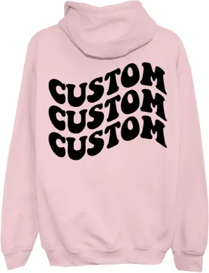 Custom Hoodie Text On Back, Words On Back of Hoodie, Hoodie Words On Back, Personalized Hoodie