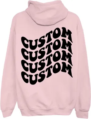 Custom Hoodie Text On Back, Words On Back of Hoodie, Hoodie Words On Back, Personalized Hoodie