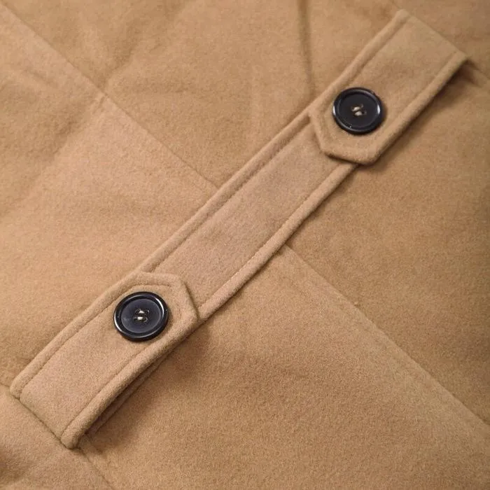 Custom Latest design high quality men's long woollen trench overcoat
