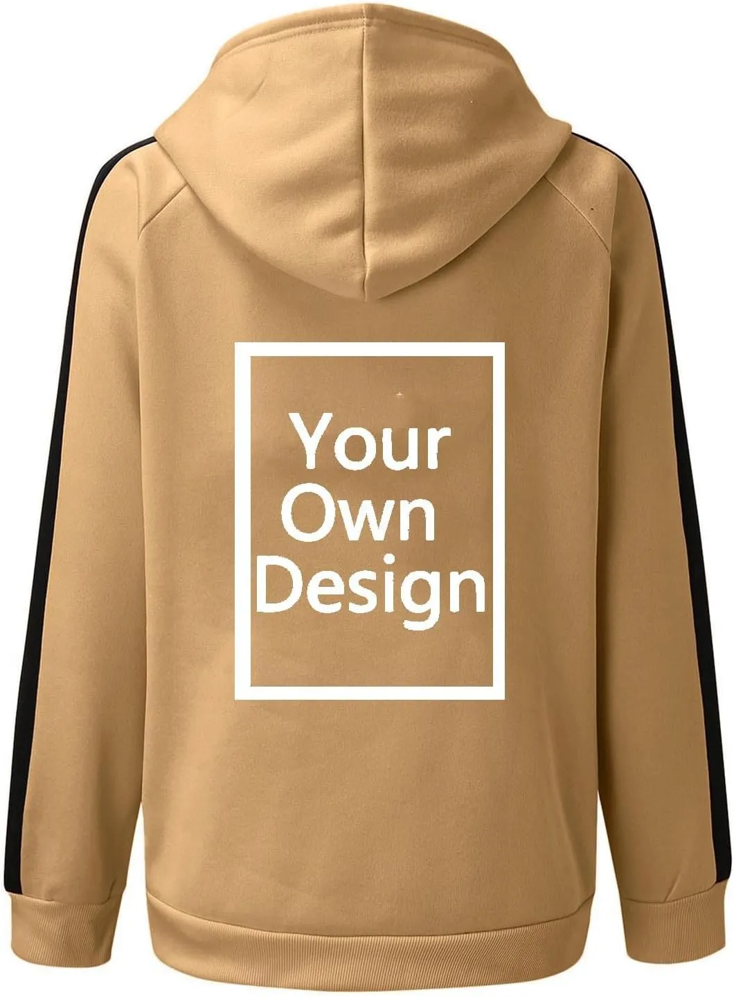 Custom Sweatshirt, Your Own Design Text/Photo/Image/Logo Women Back Printed Hoodies Zip Up Hooded Jacket