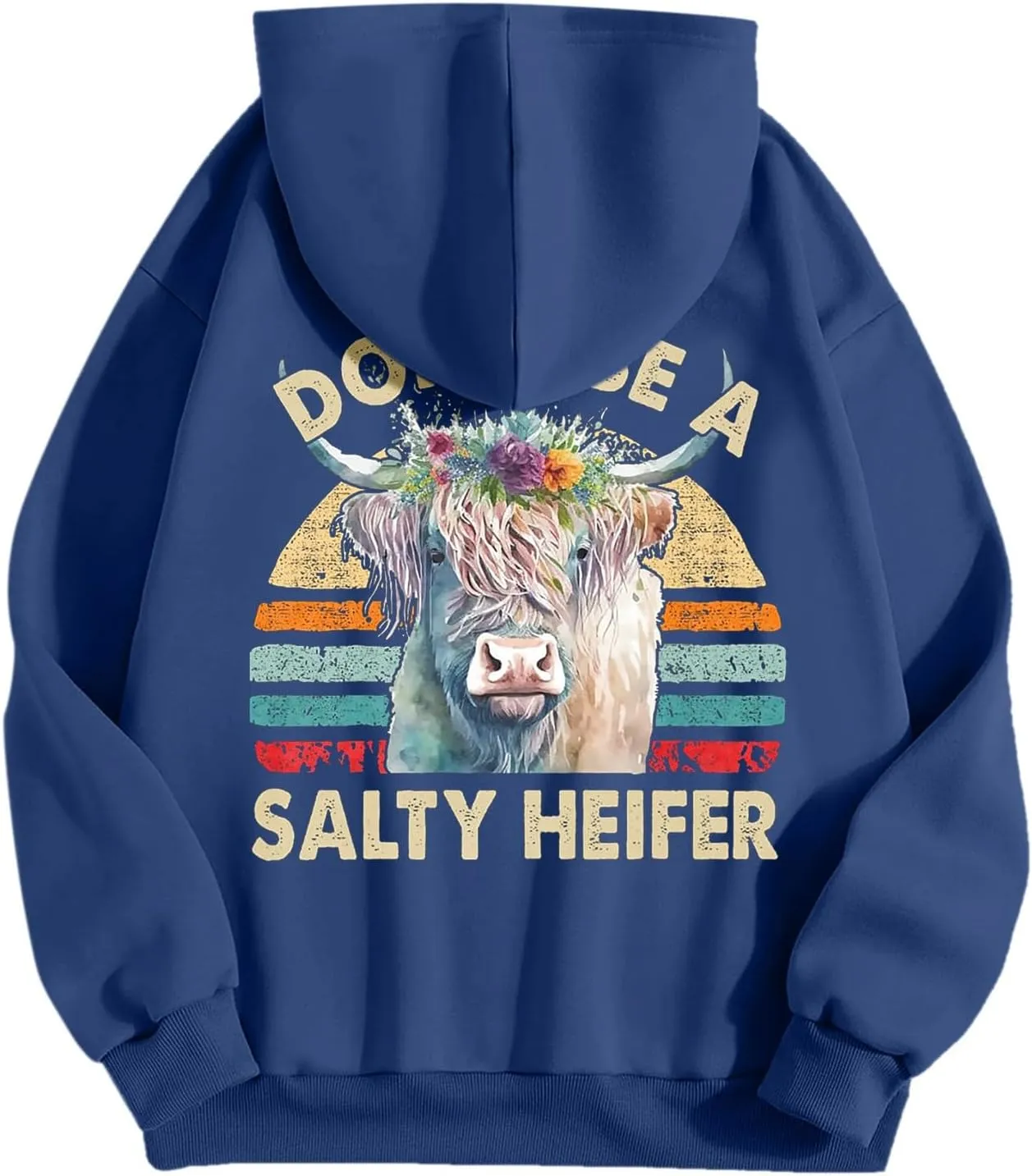Don't Be A Salty Heifer Hoodies for Teen Girls Letter Print Sweatshirt Long Sleeve Preppy Pullover with Pocket