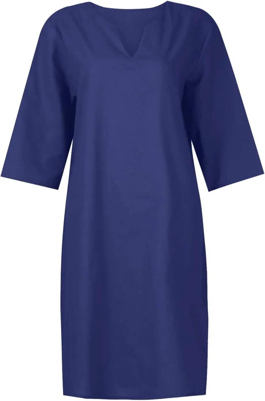 Dresses for Women Spring Cotton Linen V-Neck Floral Flare Midi Summer Dress Boho Floral Elegant Flowy Dresses