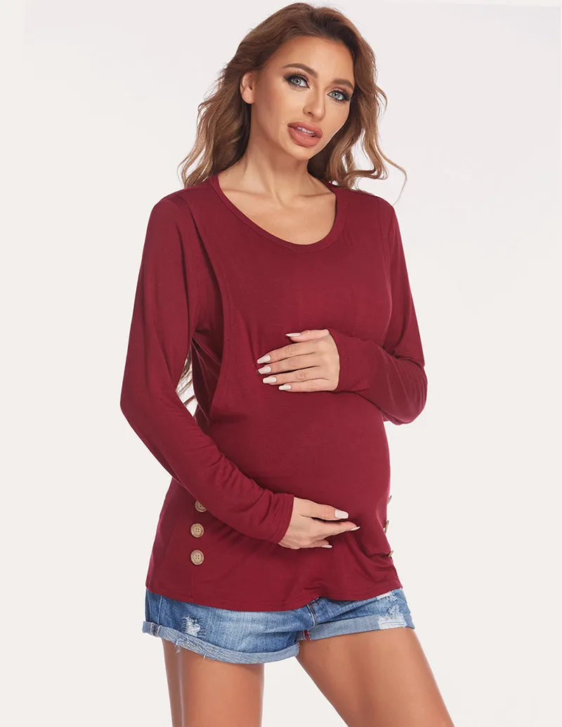 Ekouaer Double Layer Pregnancy Shirt (US Only)