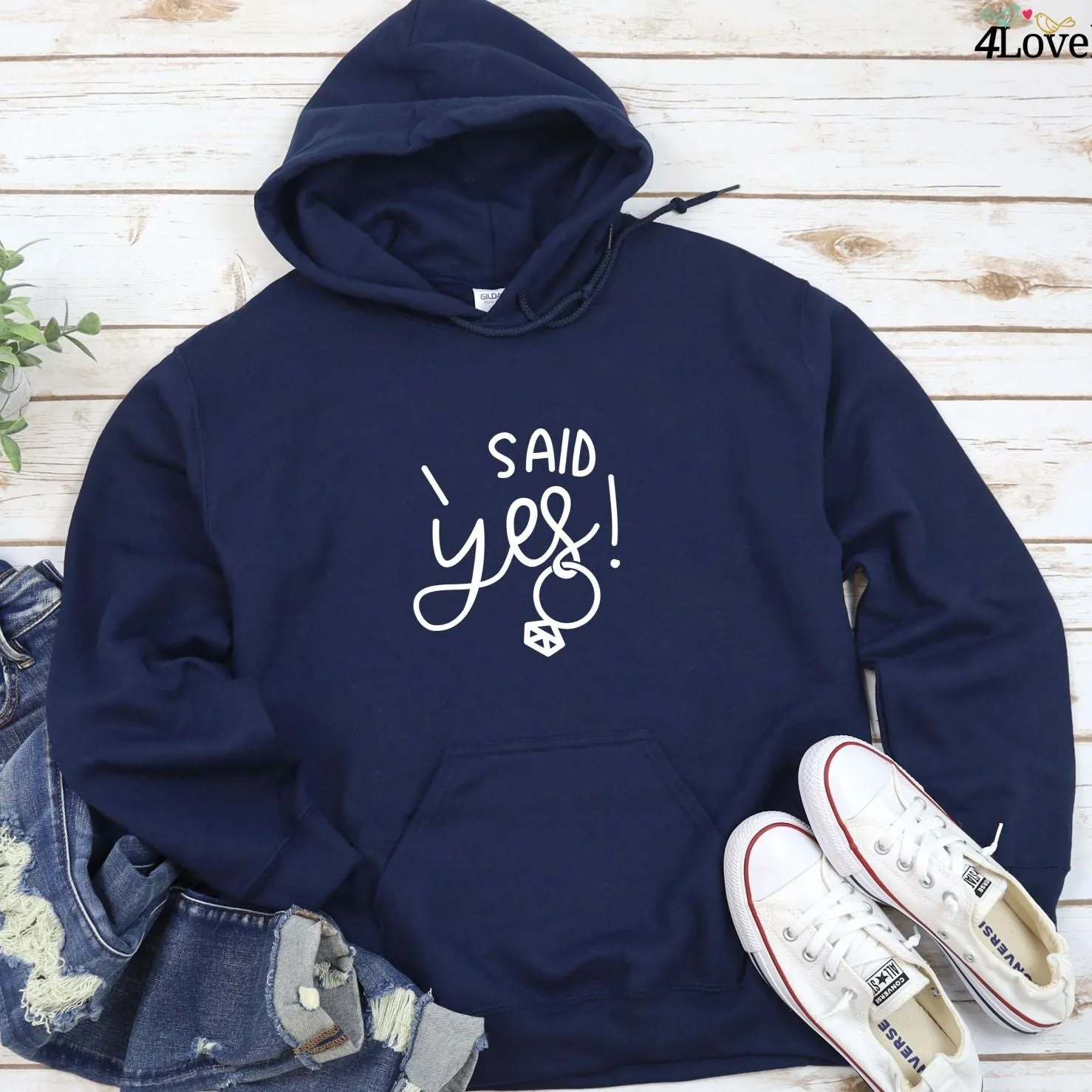 Engagement Announcement Matching Outfits Set: Yes, I Said Yes - Perfect Wedding Gift for Fiancé/Bride, Ideal for Honeymoon