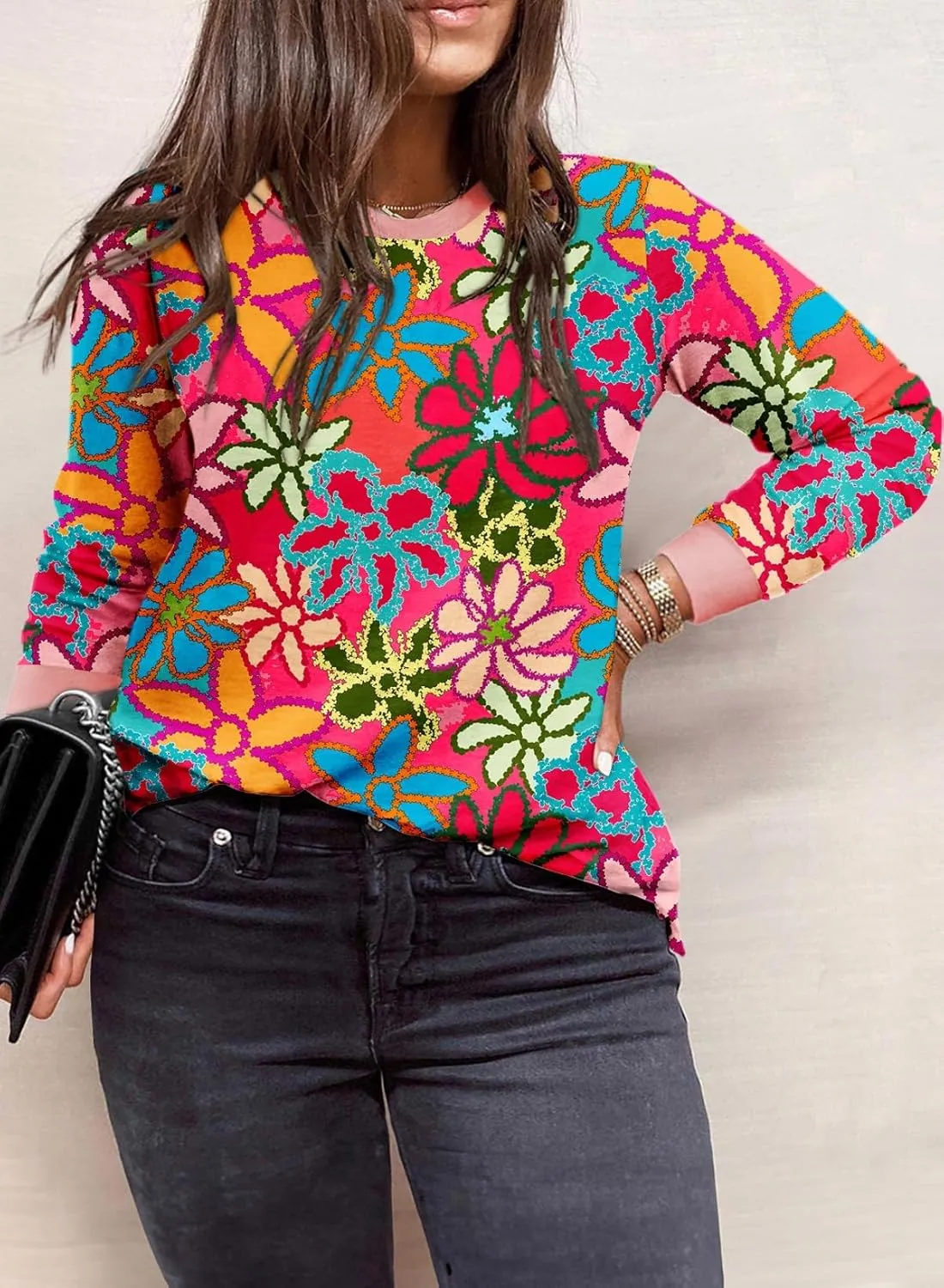 Eytino Plus Size Tops for Women Short Sleeve Crew Neck Polka Dot Print Casual Summer Loose Tee Shirts(1X-5X)