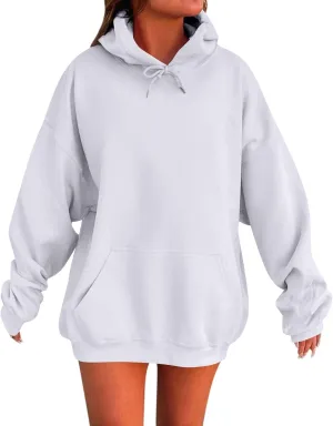 Fashion Hoodies for Women 2024 Oversized Hoodies Sweaters Long Sleeve Oversized Sweatshirt Pullover with Pocket