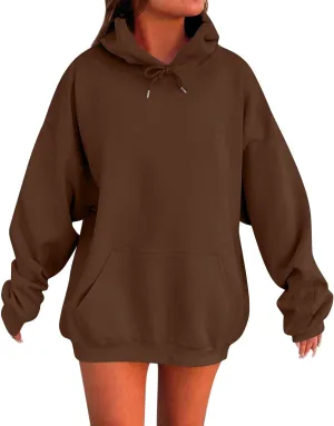 Fashion Hoodies for Women 2024 Oversized Hoodies Sweaters Long Sleeve Oversized Sweatshirt Pullover with Pocket
