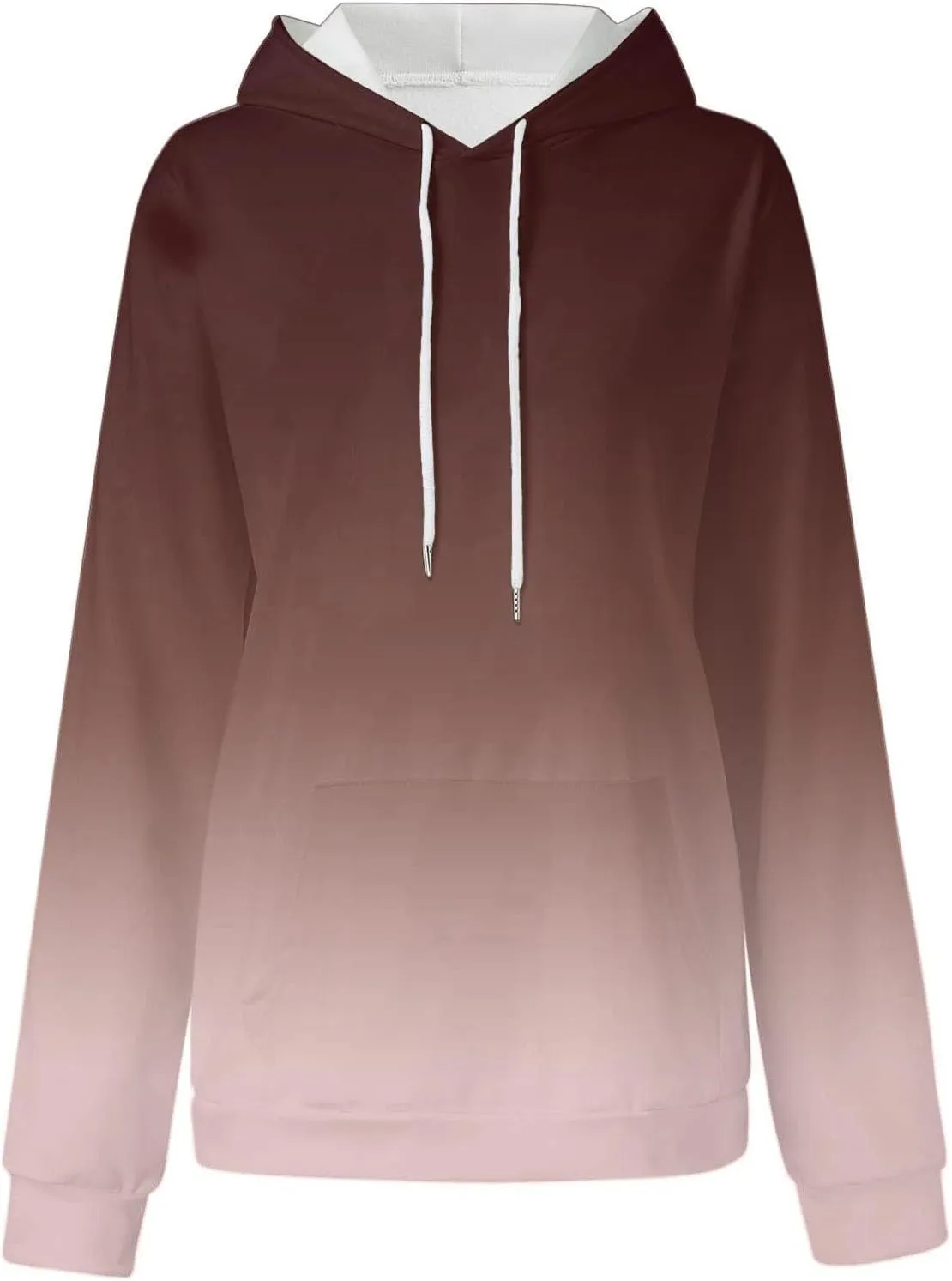 Fashion Tie Dye Hoodies For Women Pocket Long Sleeve Drawstring Oversized Pullover Fall Winter Gradient Sweatshirts