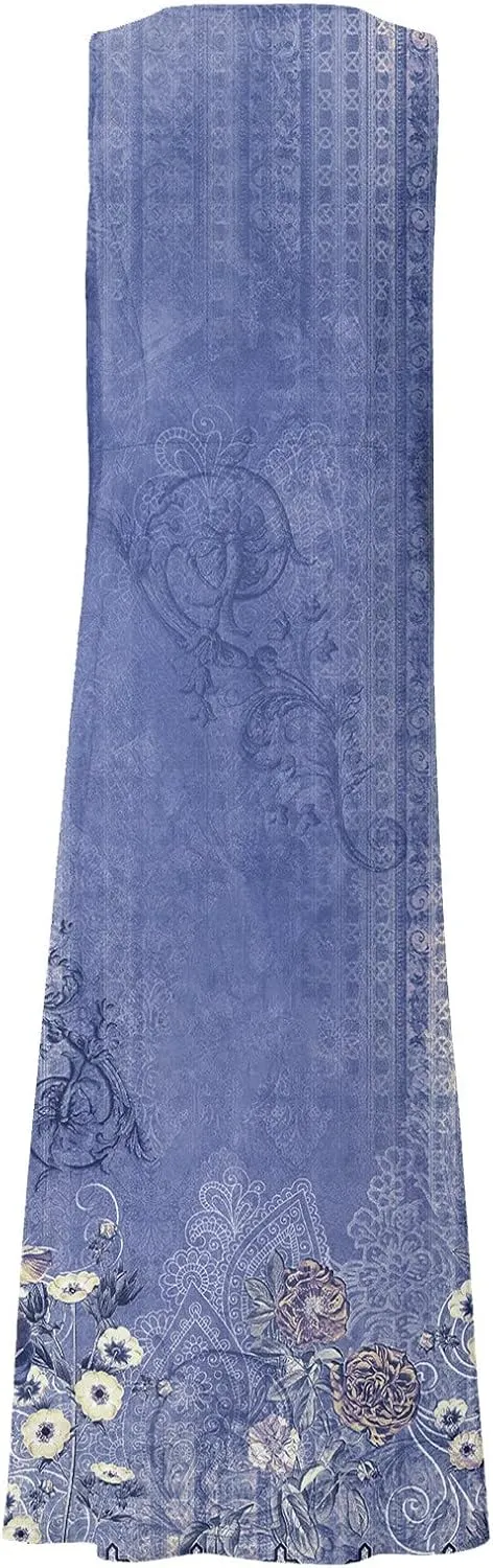 FlekmanArt Womens Summer Dresses Beach Long Dress Sleeveless Elegant Flowy Dresses Plus Size Loose Dress with Pockets