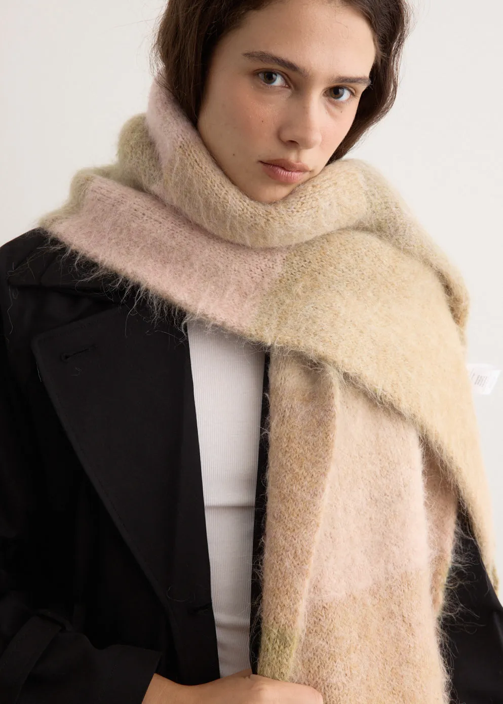 Fog Mohair Scarf