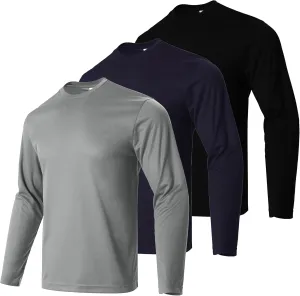 Gary Com Men Long Sleeve T-Shirts Pack Quick Dry Athletic Running Activewear Workout Tee UPF 50  Sun Protection Shirt for Men